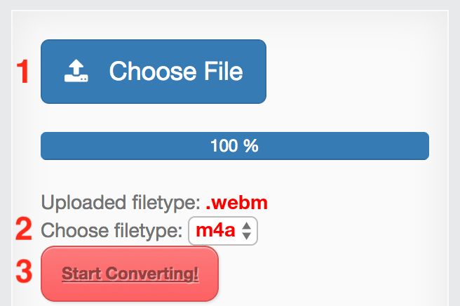 How to convert WEBM files online to M4A